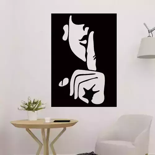 Silence Icon Mural Wall Art