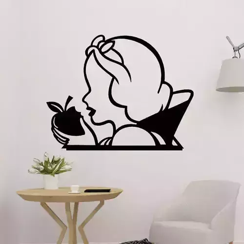 Snow White Disney Wall Sculpture 2D 3D print model