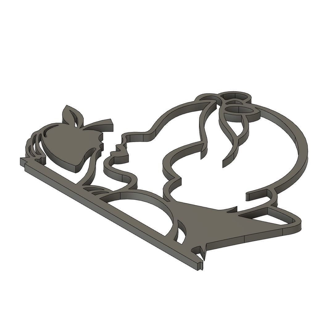 Snow White Disney Wall Sculpture 2D 3D print model_1