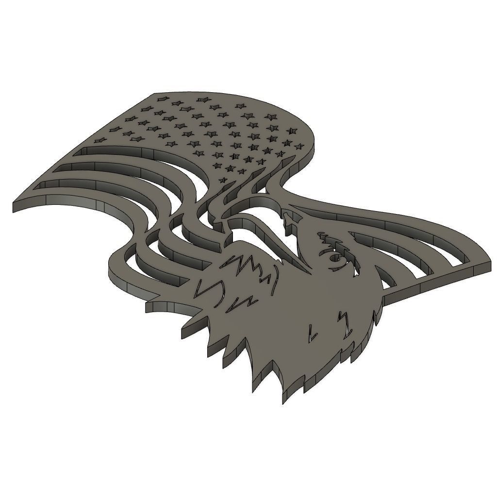 Eagle Symbol of the USA Wall Art 3D print model_1