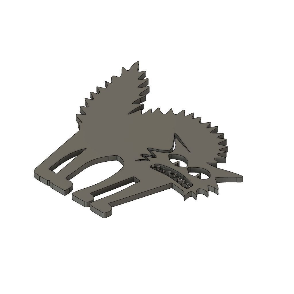 Shaggy Cat 2D  3D print model_1