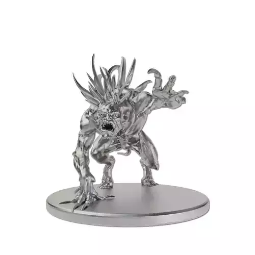Alghoul with Large Spikes from The Witcher 3 50mm Miniature 3D print model