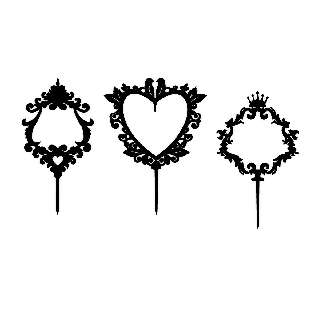 3 Different Weeding Cake Topper 3D print model