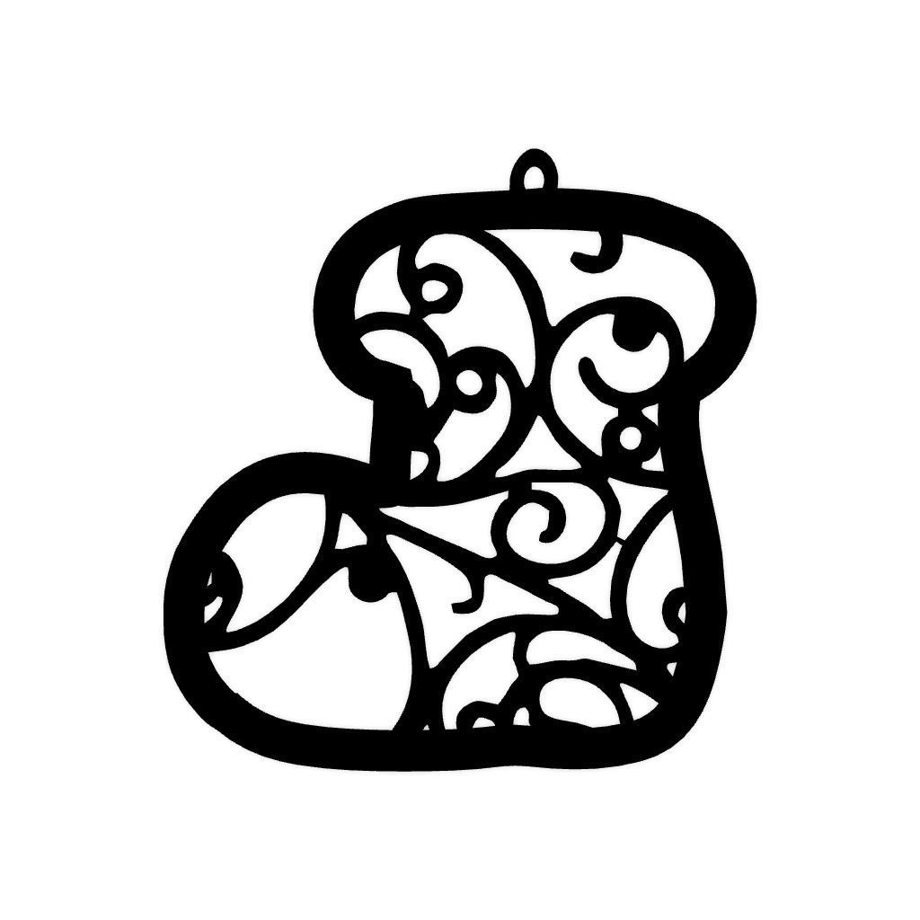 Christmas Decoration Socks 3D print model_2