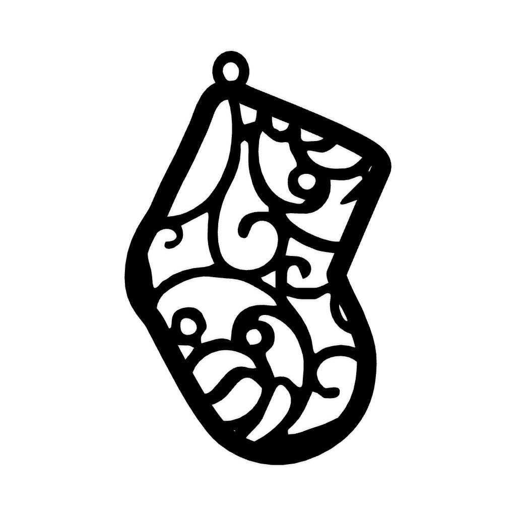 Christmas Decoration Socks 3D print model_3