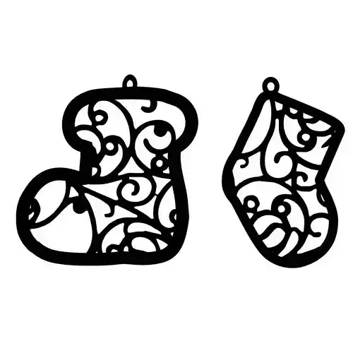 Christmas Decoration Socks 3D print model