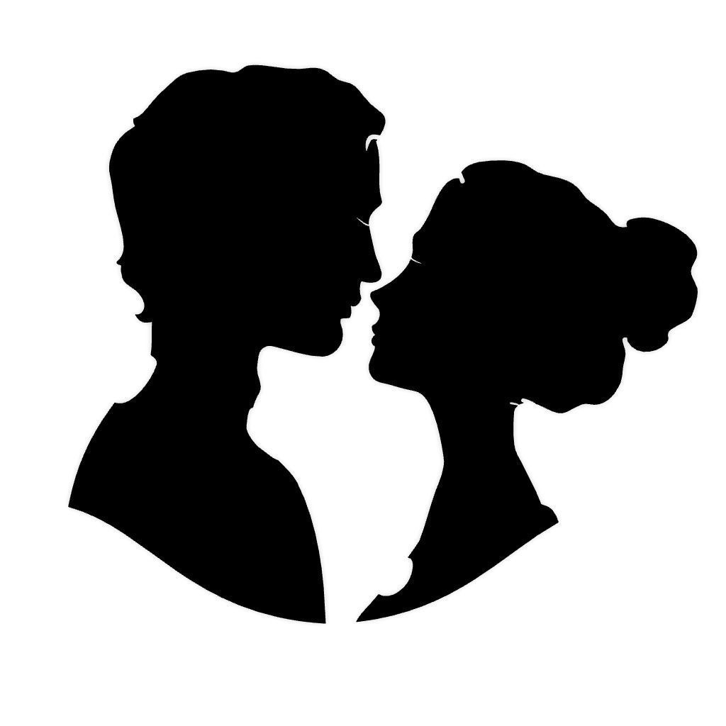 Couples Dating Wall Silhouette 3D print model_2