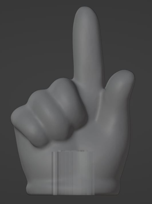 Pointer Finger 3D print model_4