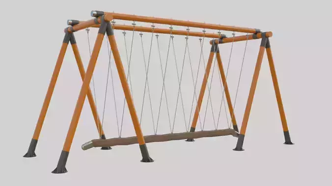 Playground Goliath Rope Wood Swing - 01