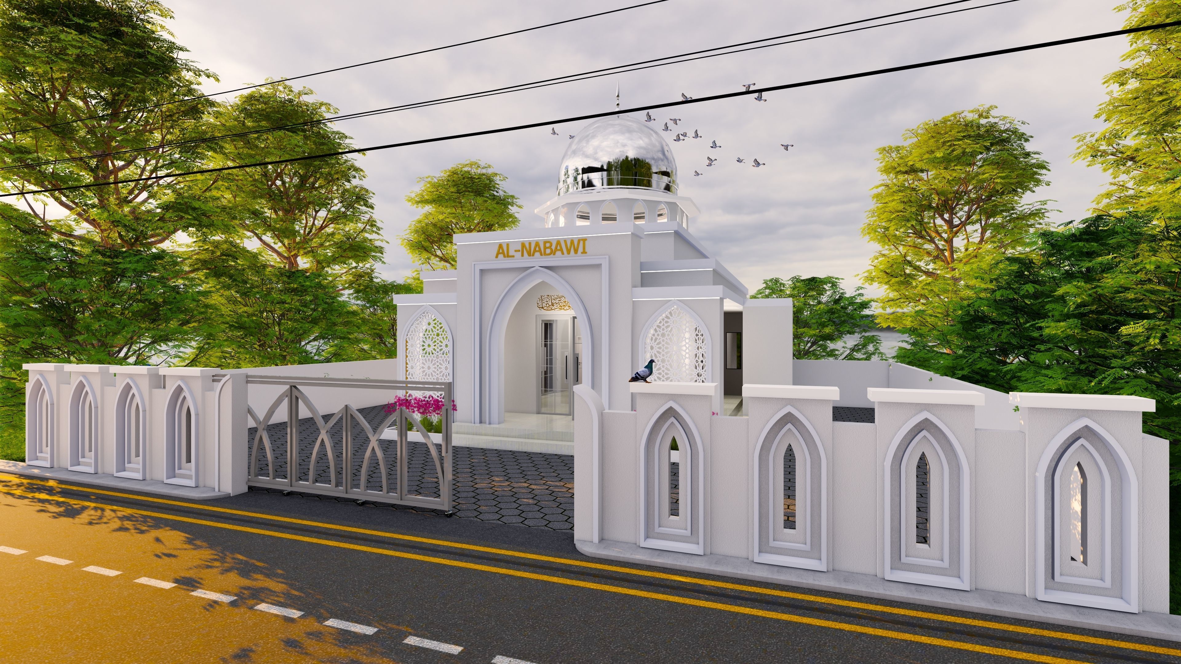 Mosque or Mushola or PrayerRoom or SmallMosque 3D Architecture  3D model_2
