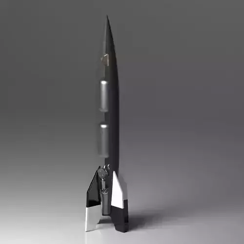Model of a V2 Rocket Low-poly 3D model