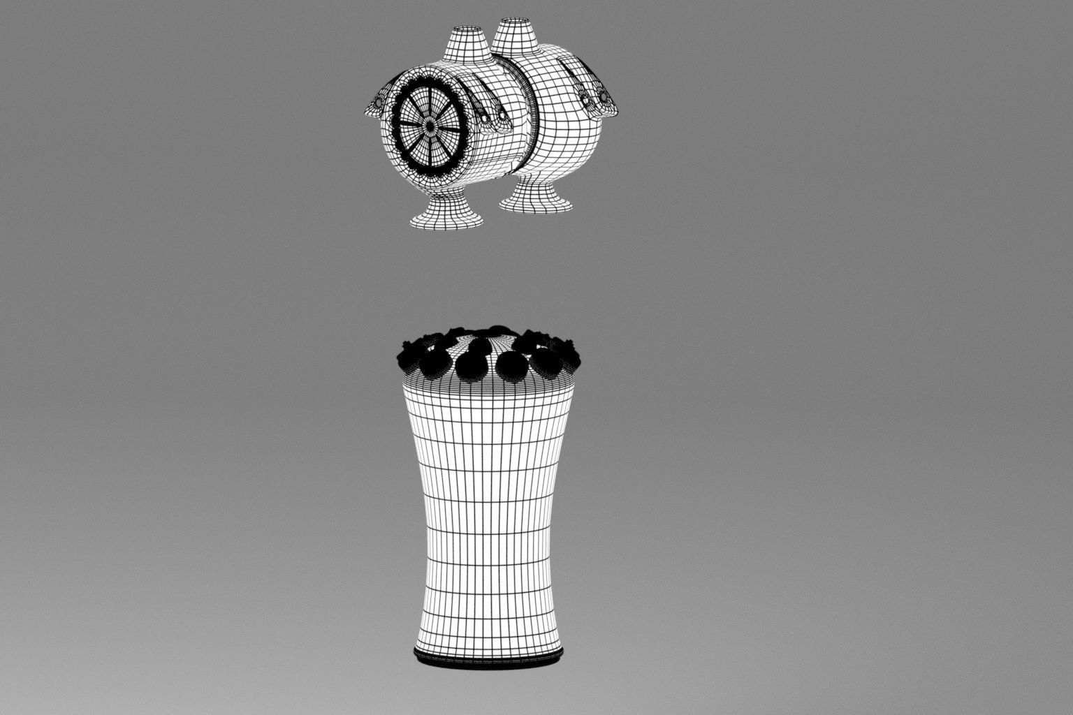 Model of a V2 Rocket Low-poly 3D model_4