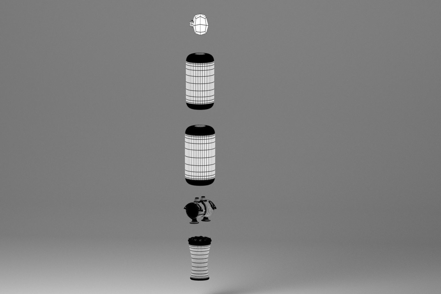 Model of a V2 Rocket Low-poly 3D model_5