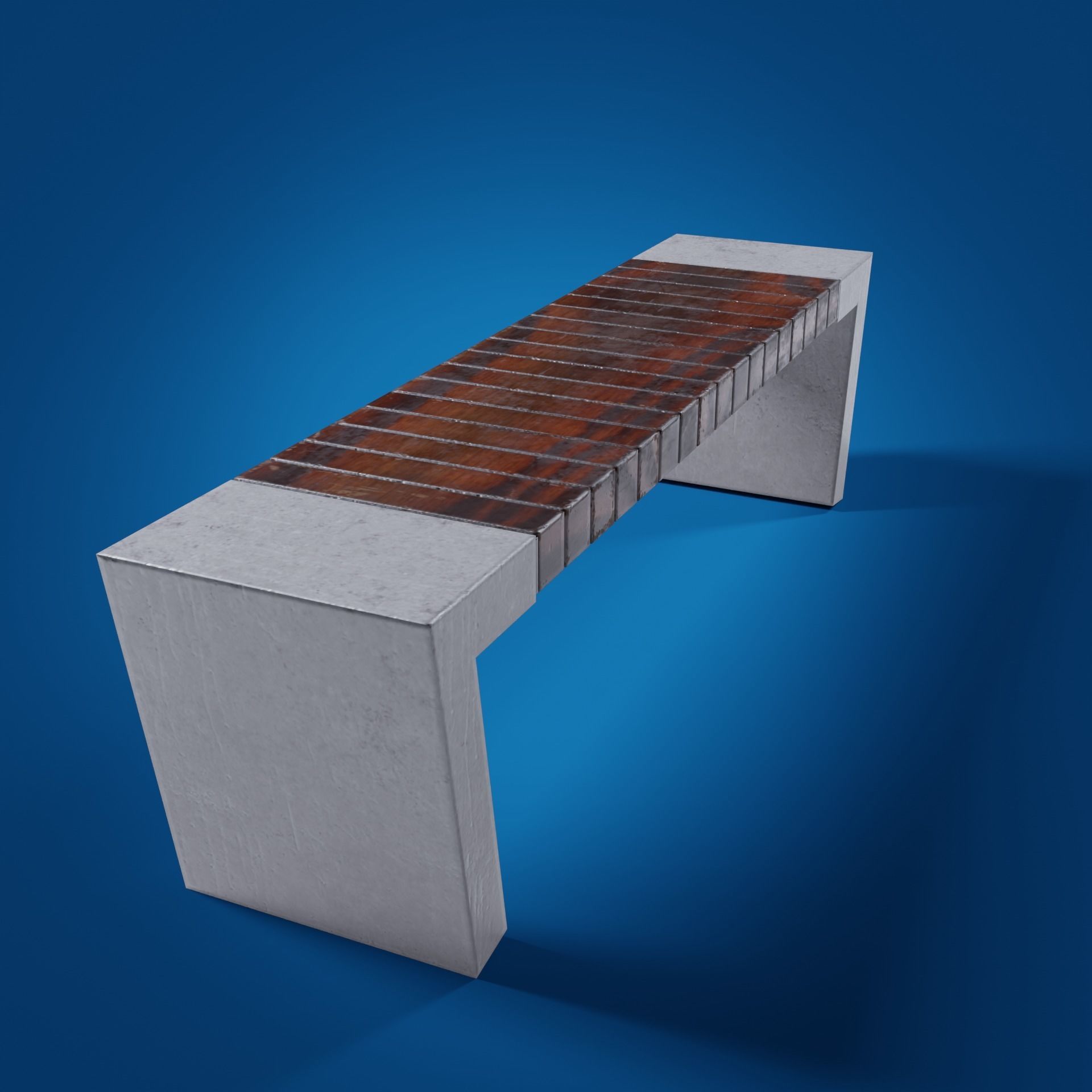 Park Bench Low-poly 3D pack model Low-poly 3D model_5