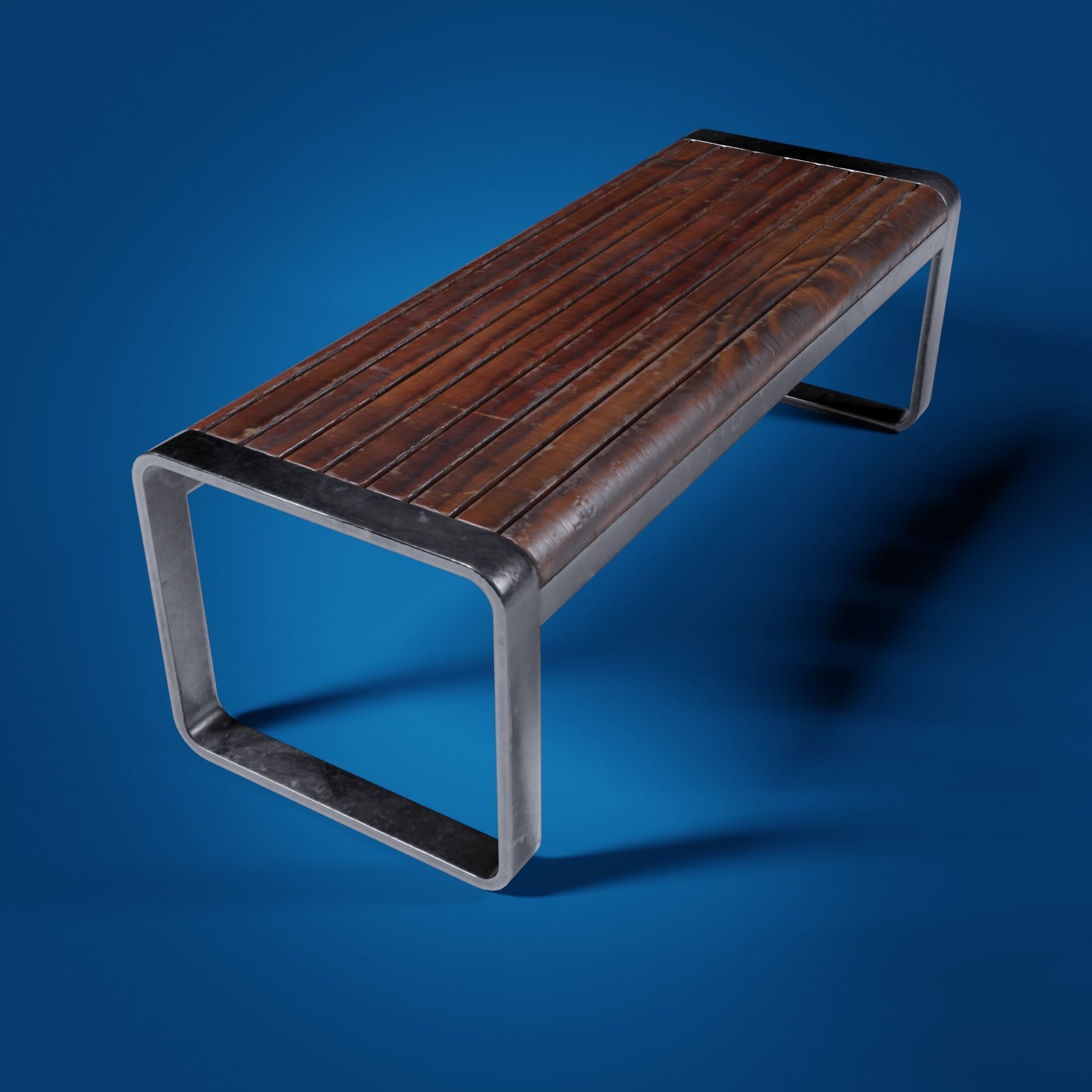 Park Bench Low-poly 3D pack model Low-poly 3D model_3
