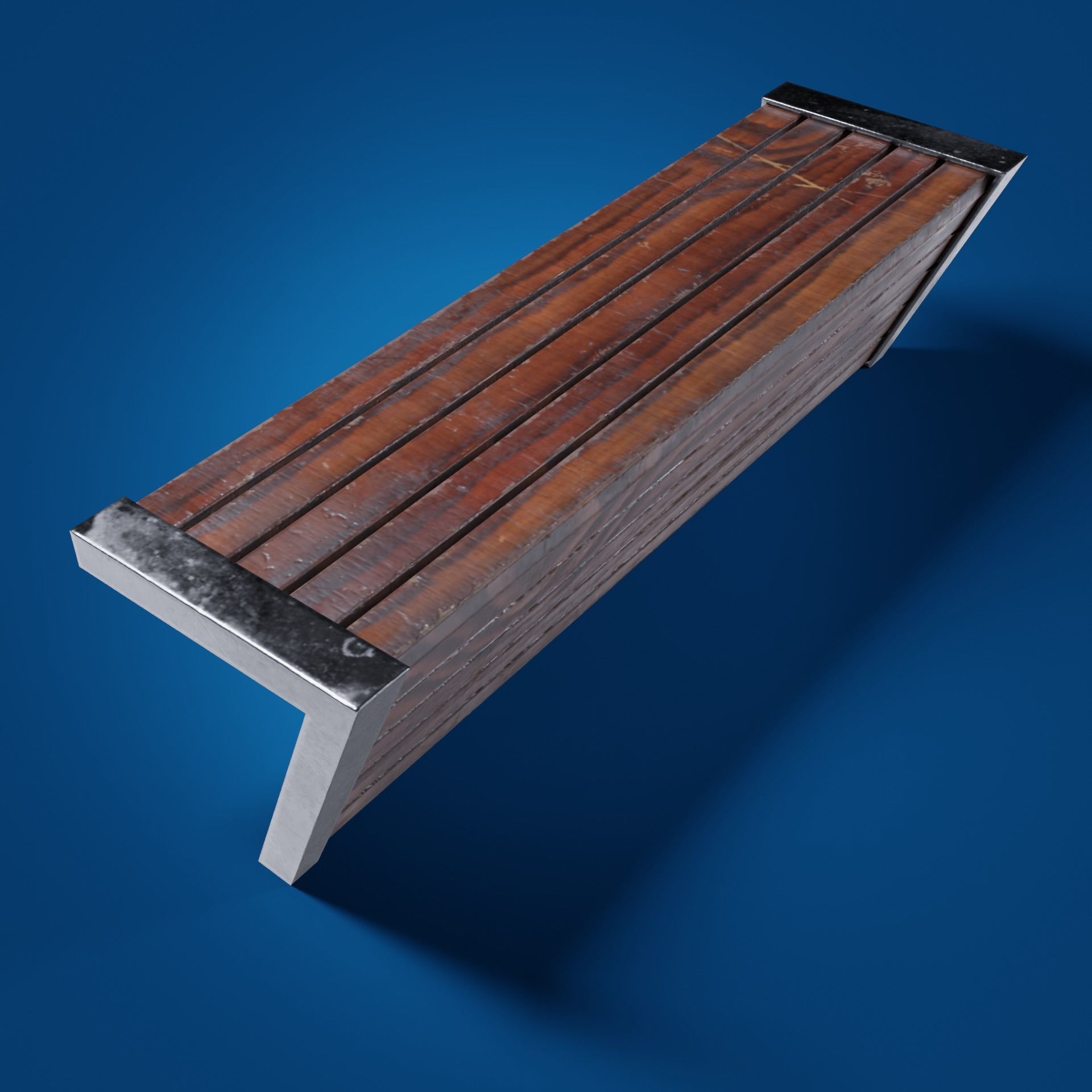 Park Bench Low-poly 3D pack model Low-poly 3D model_2