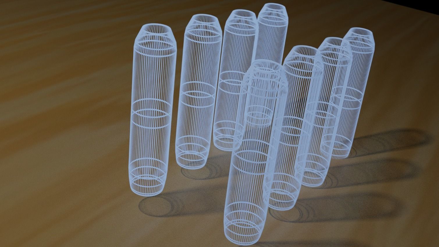 High Quality Bowling Candlepin Low-poly 3D model_4