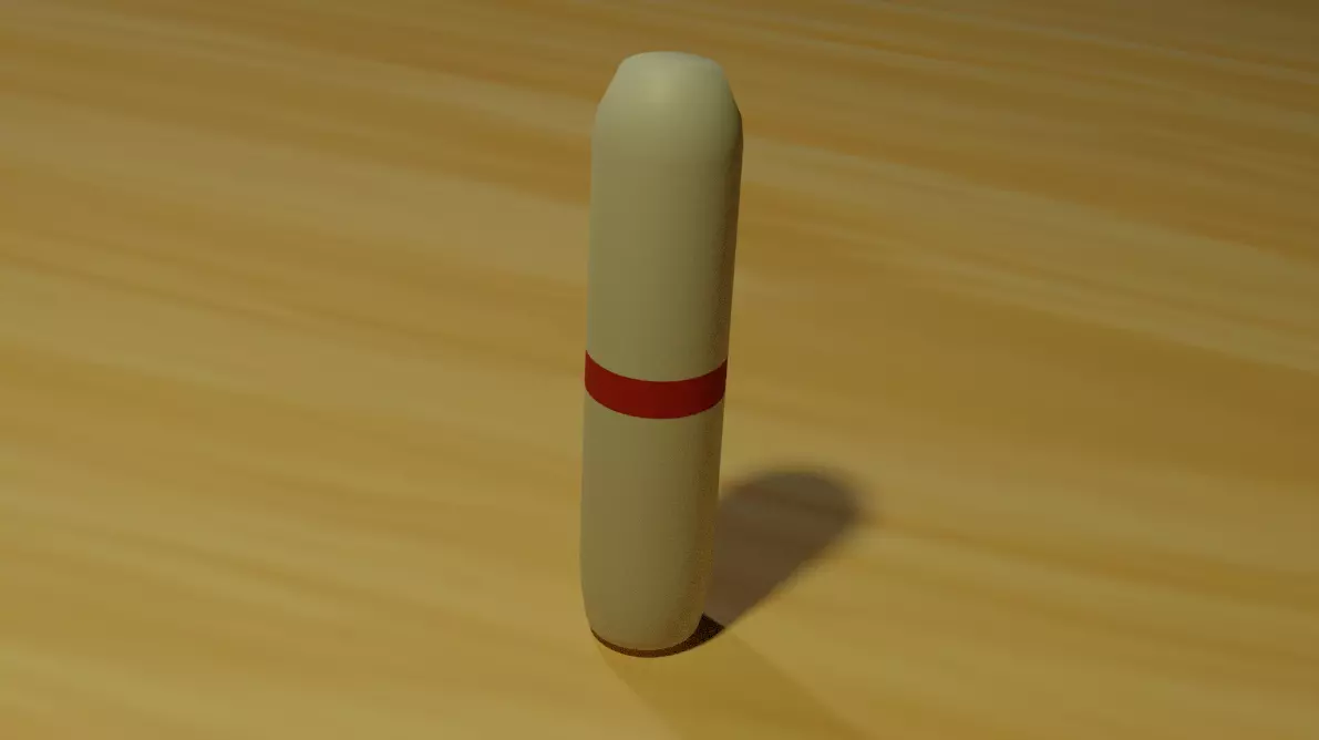 High Quality Bowling Candlepin Low-poly 3D model_0