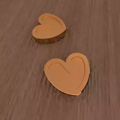 HEART EARRINGS 3D - ARETE DE CORAZON 3D