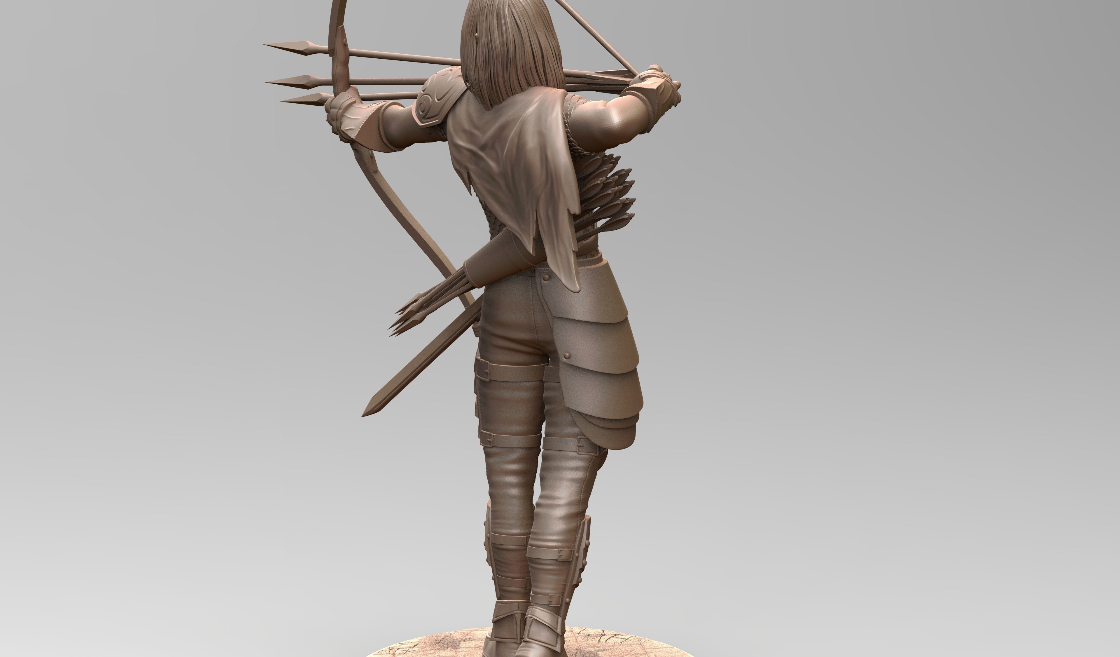 Half-Elf Fighter Arcane Archer 3D print model_3