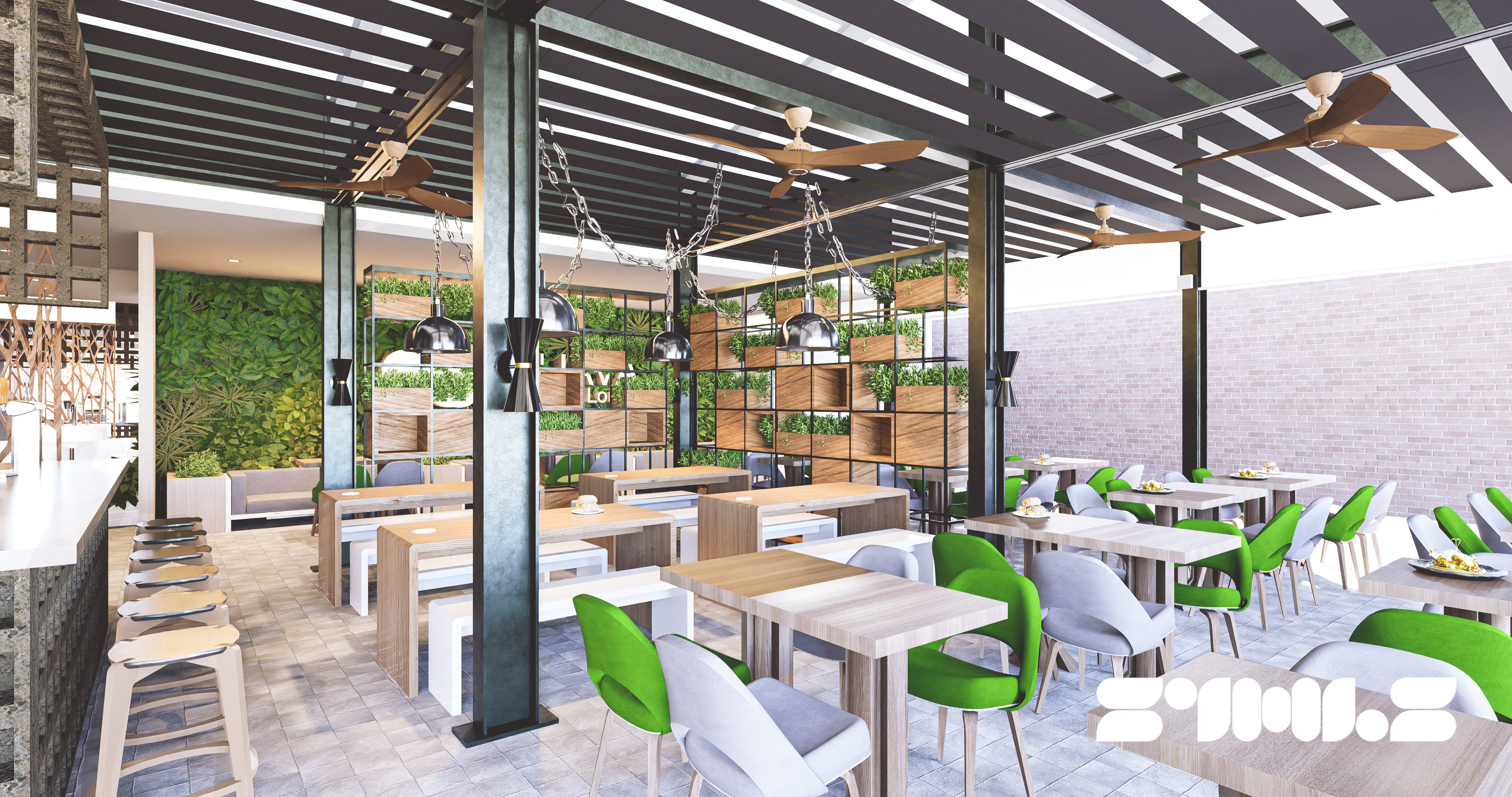 D5 SCENE and 3D model Cafe DJava Interior 3D model_1