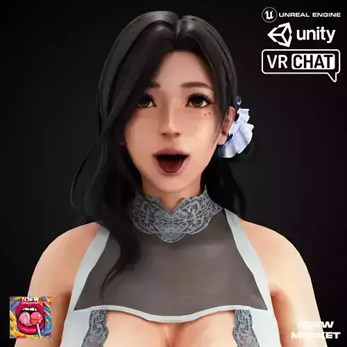 EXCLUSIVE EDITION RIGGED CHARACTER SAYURI - CLAM Low-poly 3D model