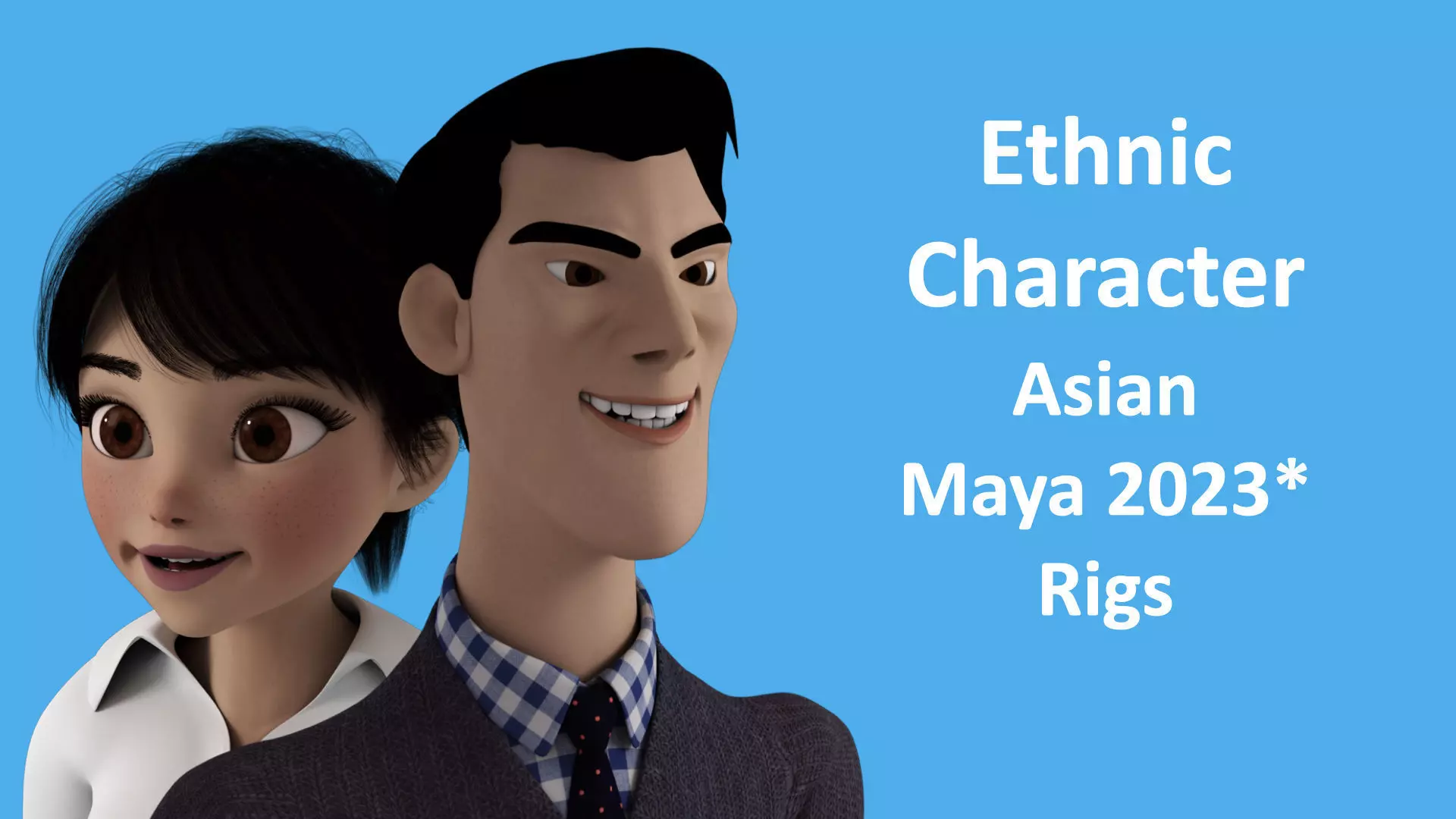 Stylized Ethnic Rigs - Asian 3D model