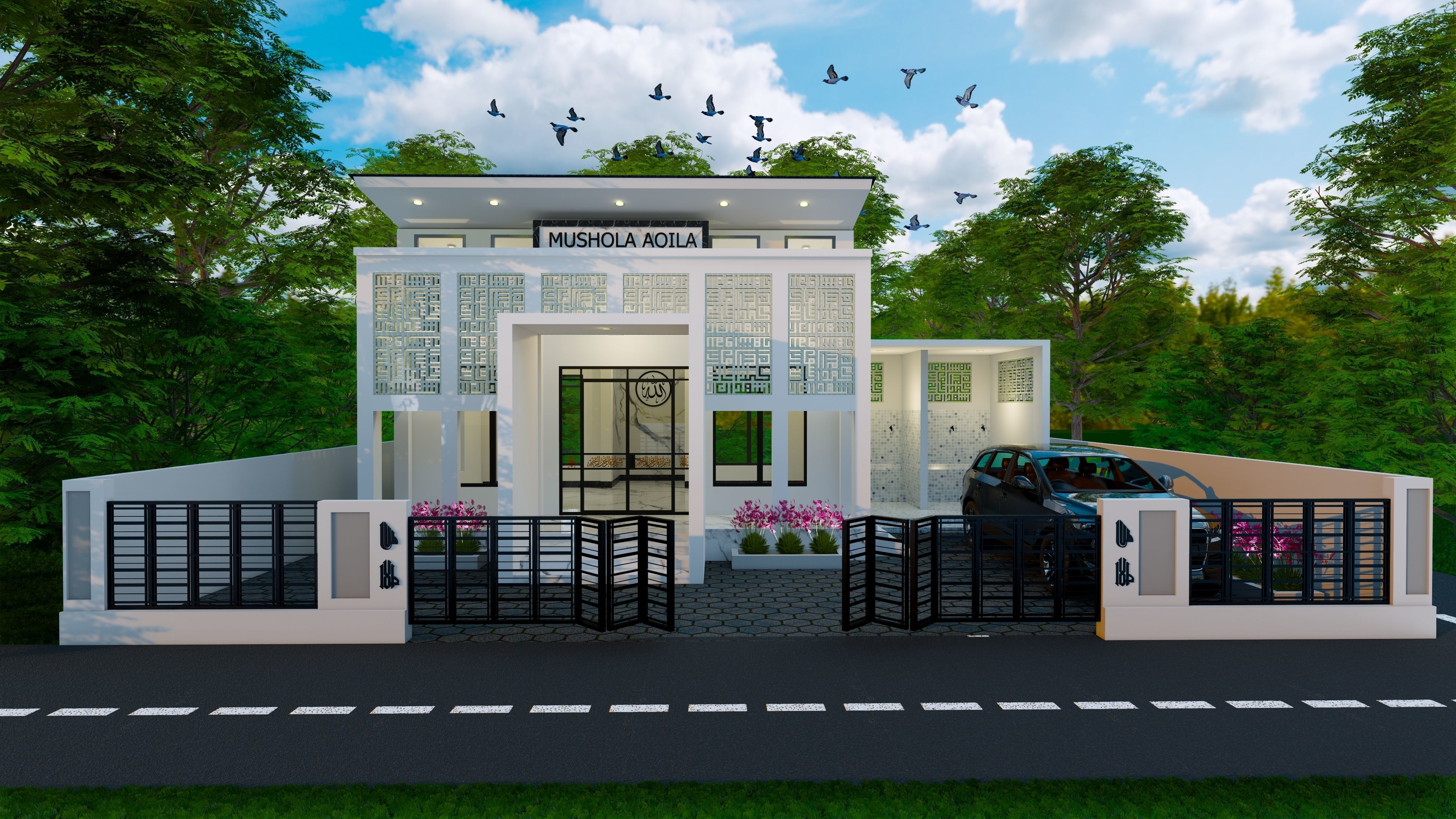 Mosque or Mushola or PrayerRoom or SmallMosque 3D Architecture 3D model_3