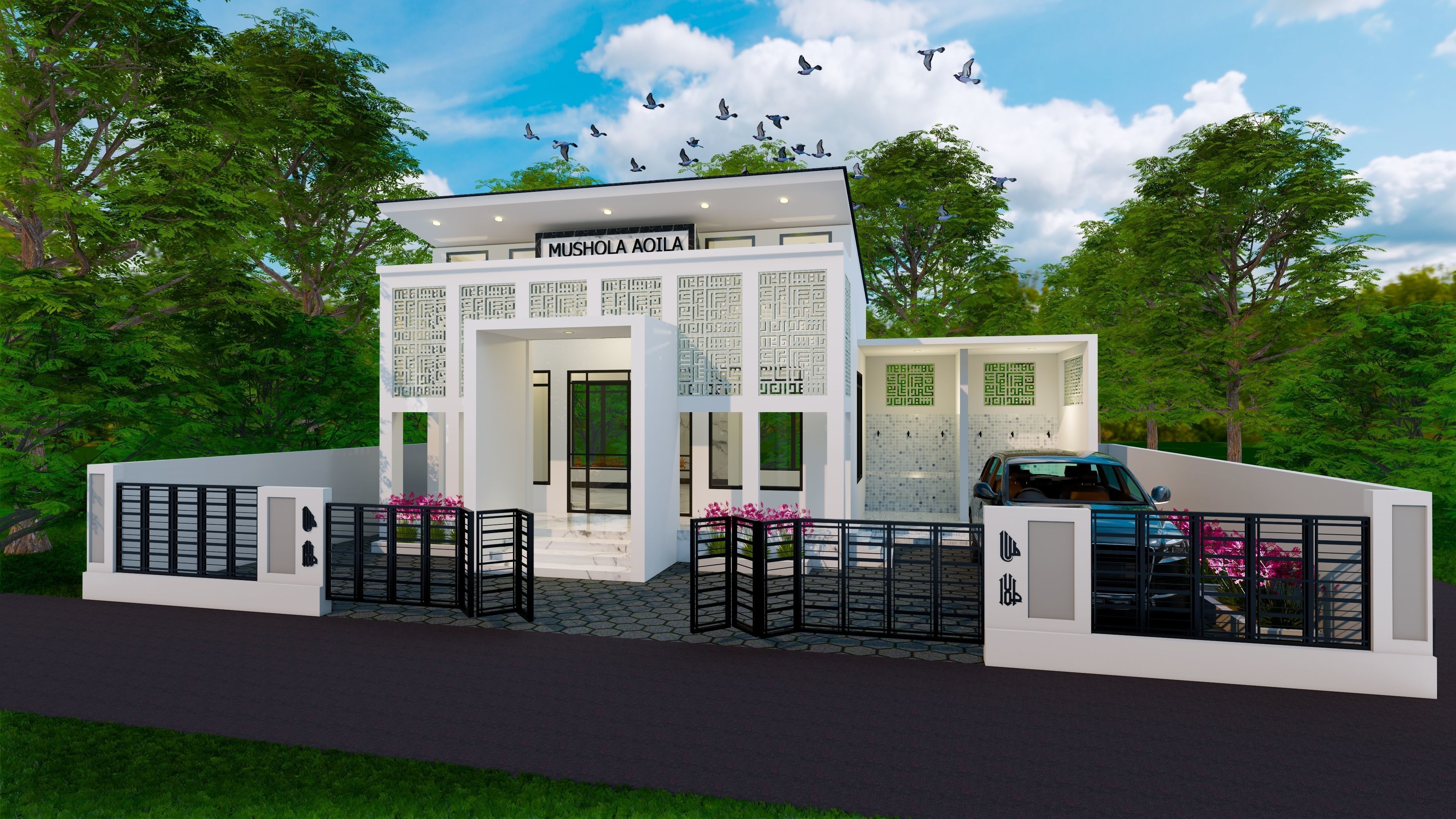 Mosque or Mushola or PrayerRoom or SmallMosque 3D Architecture 3D model_2