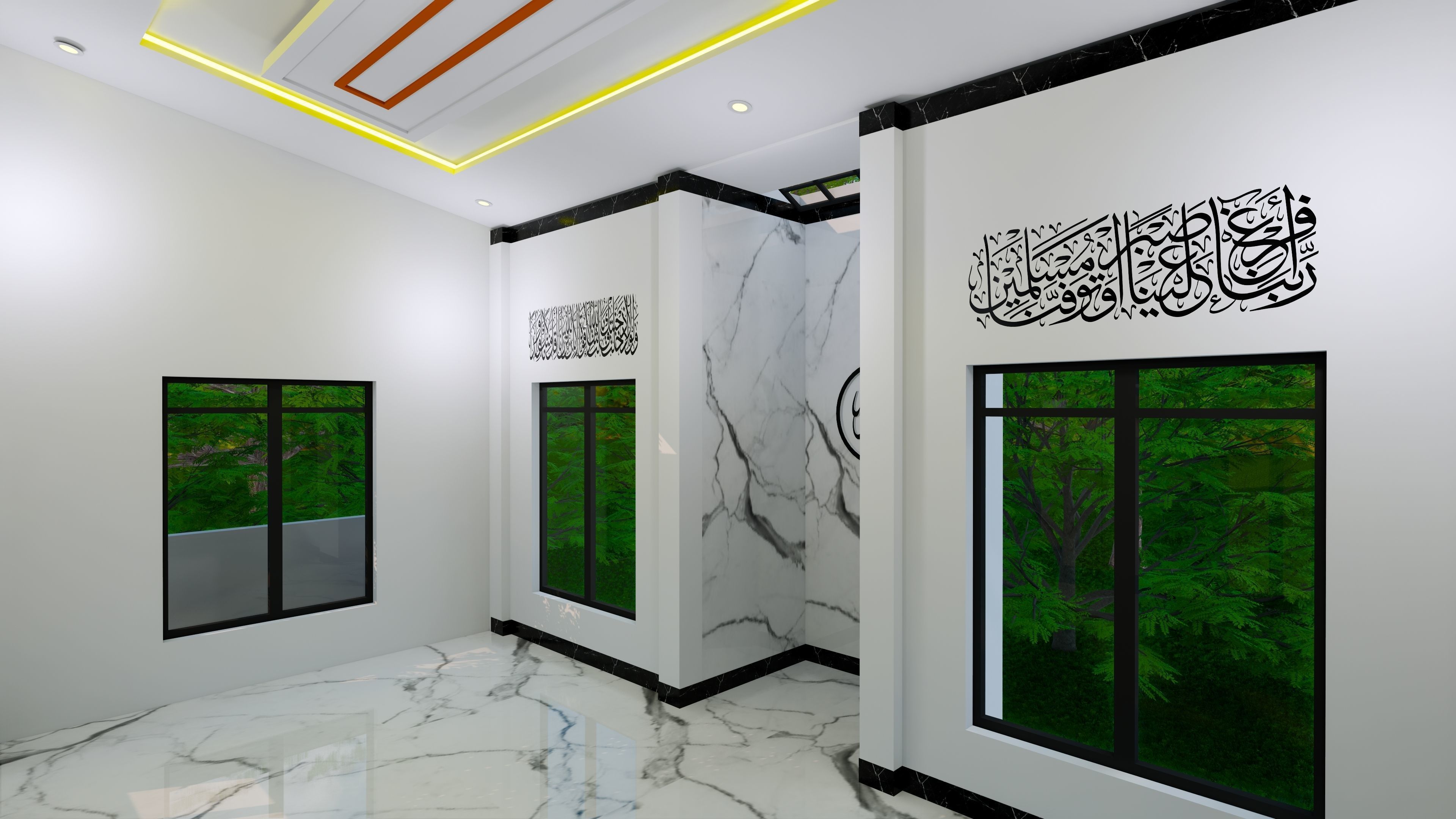 Mosque or Mushola or PrayerRoom or SmallMosque 3D Architecture 3D model_4