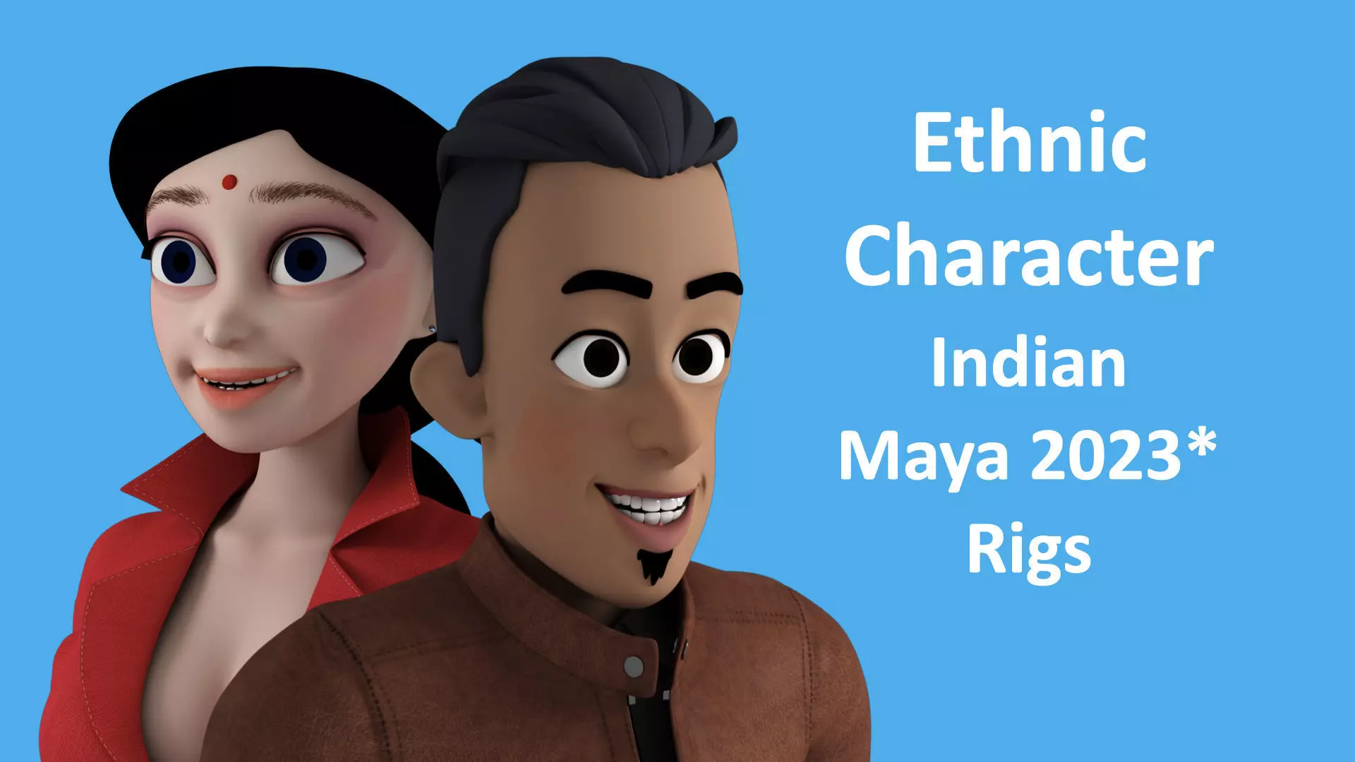 Stylized Ethnic Rigs - Indian 3D model