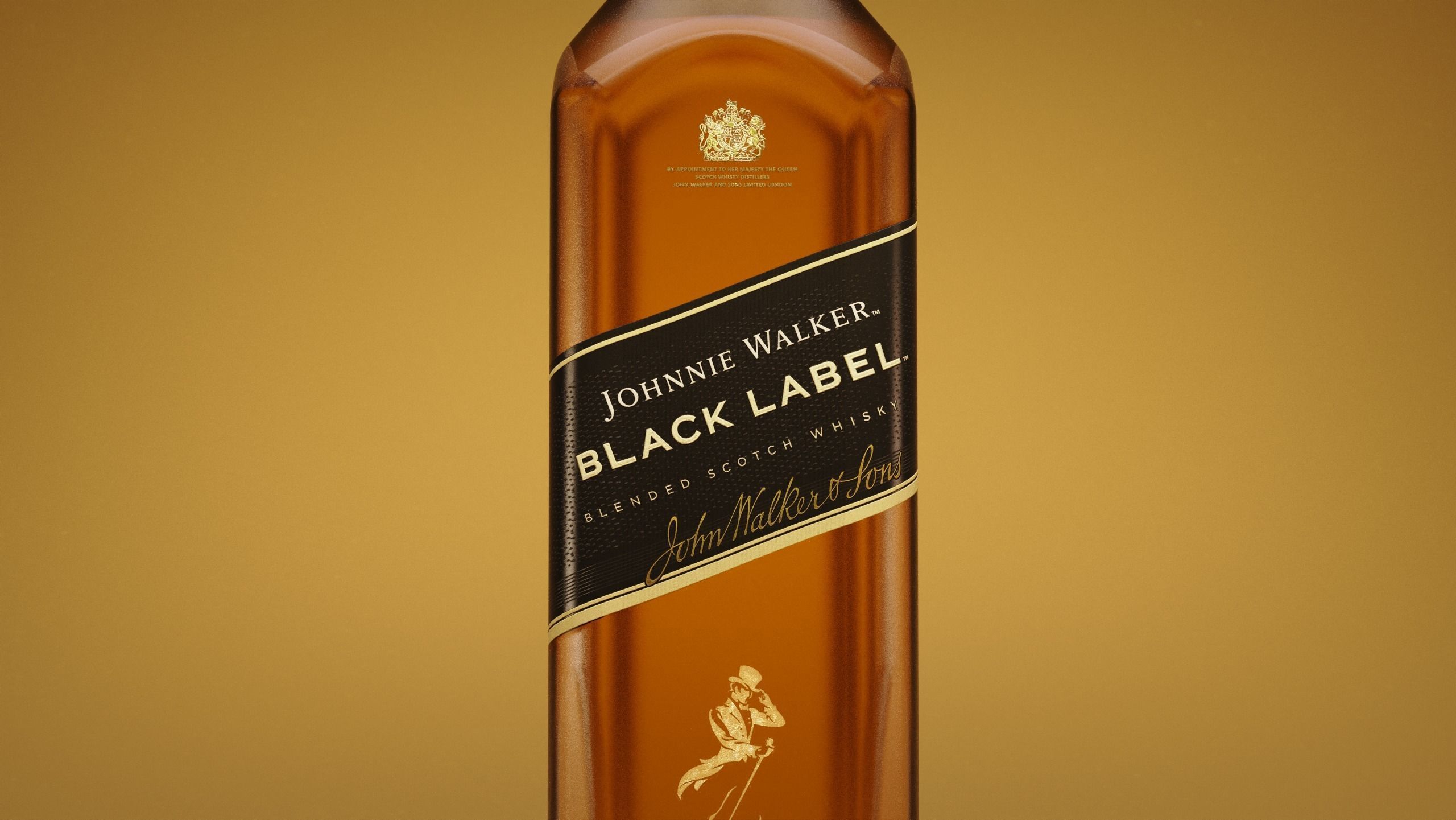 Johnnie Walker Bottle Back Label - 3D Model - High quality  3D model_1