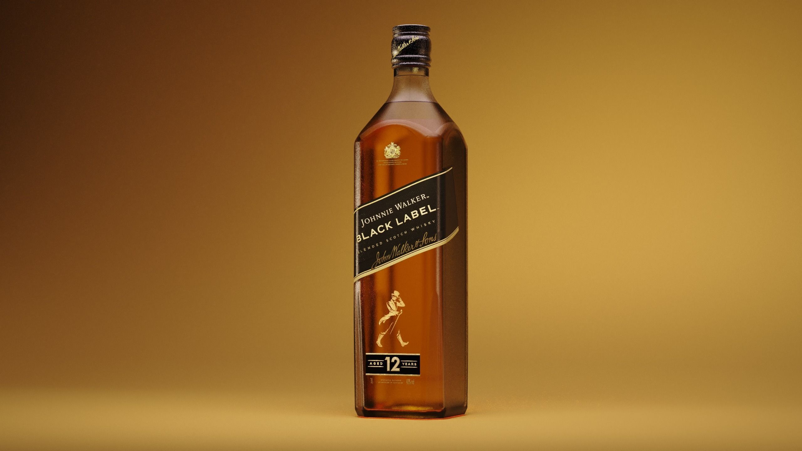 Johnnie Walker Bottle Back Label - 3D Model - High quality  3D model_6