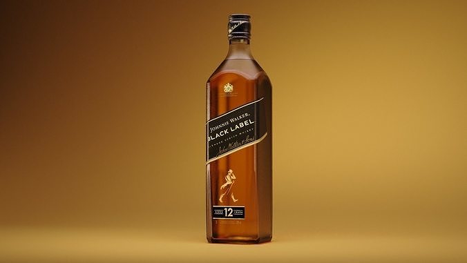 Johnnie Walker Bottle Back Label - 3D Model - High quality  3D model 7