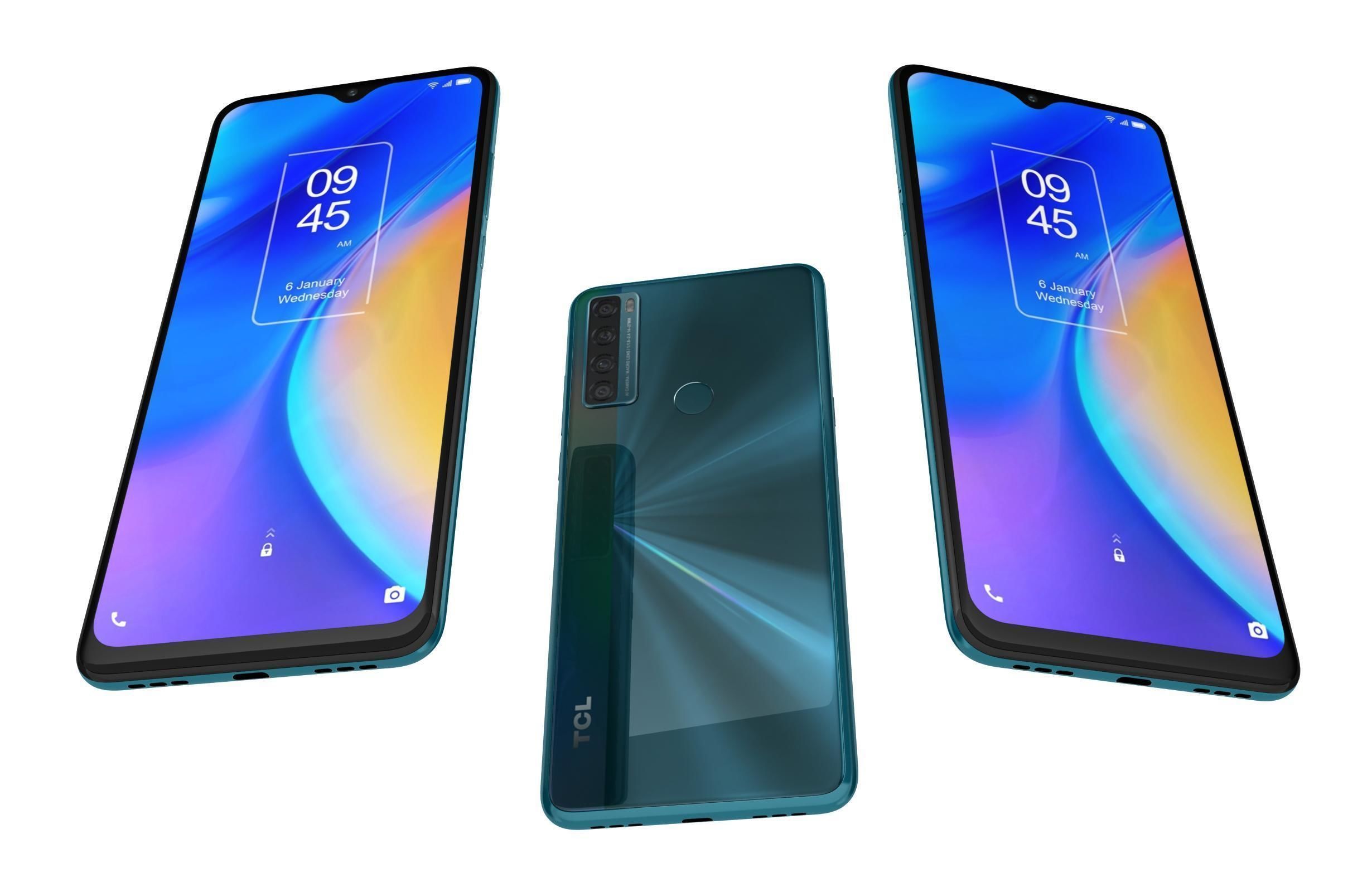 TCL 20 SE Blue 3D model_2