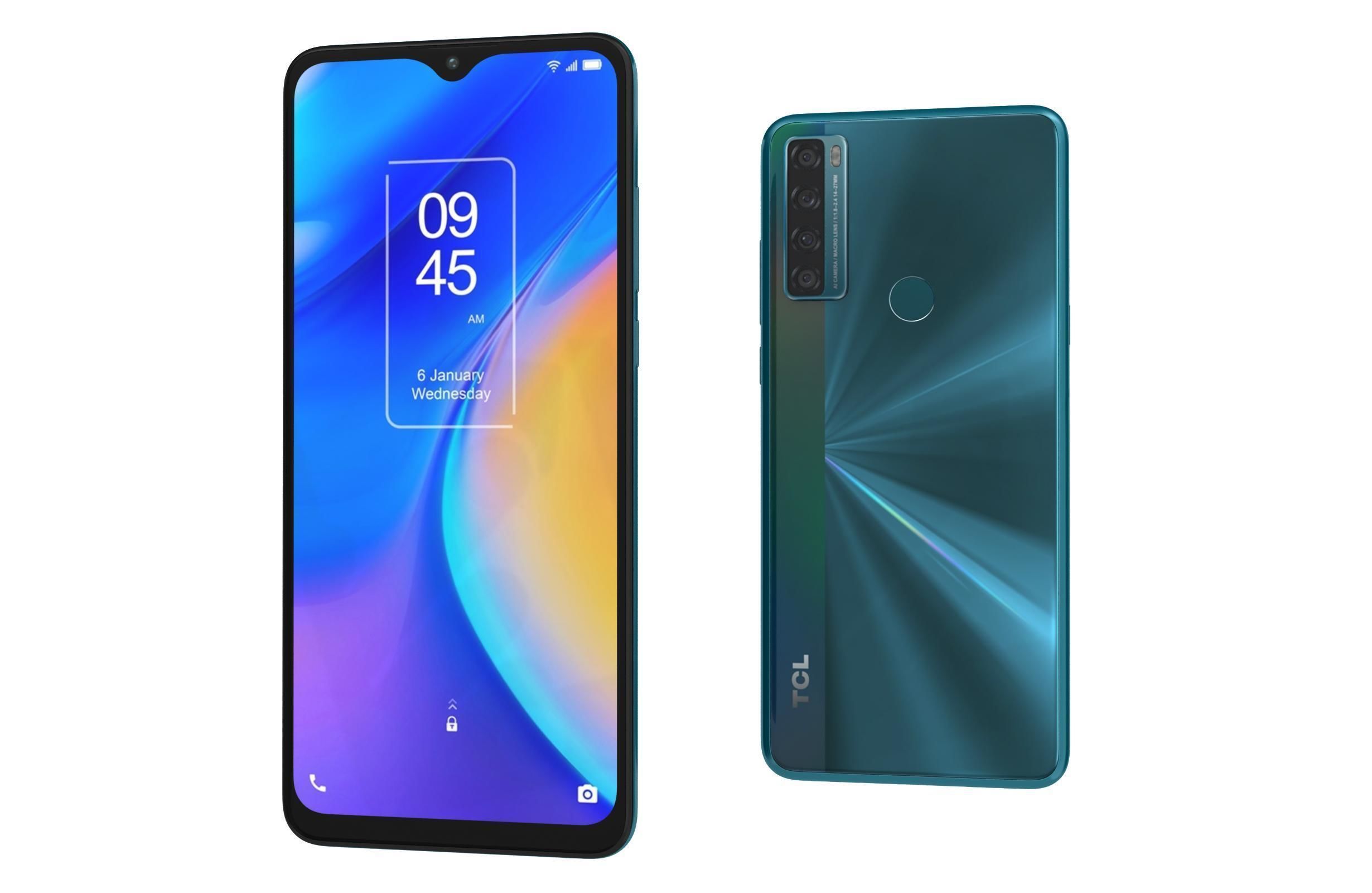 TCL 20 SE Blue 3D model_6