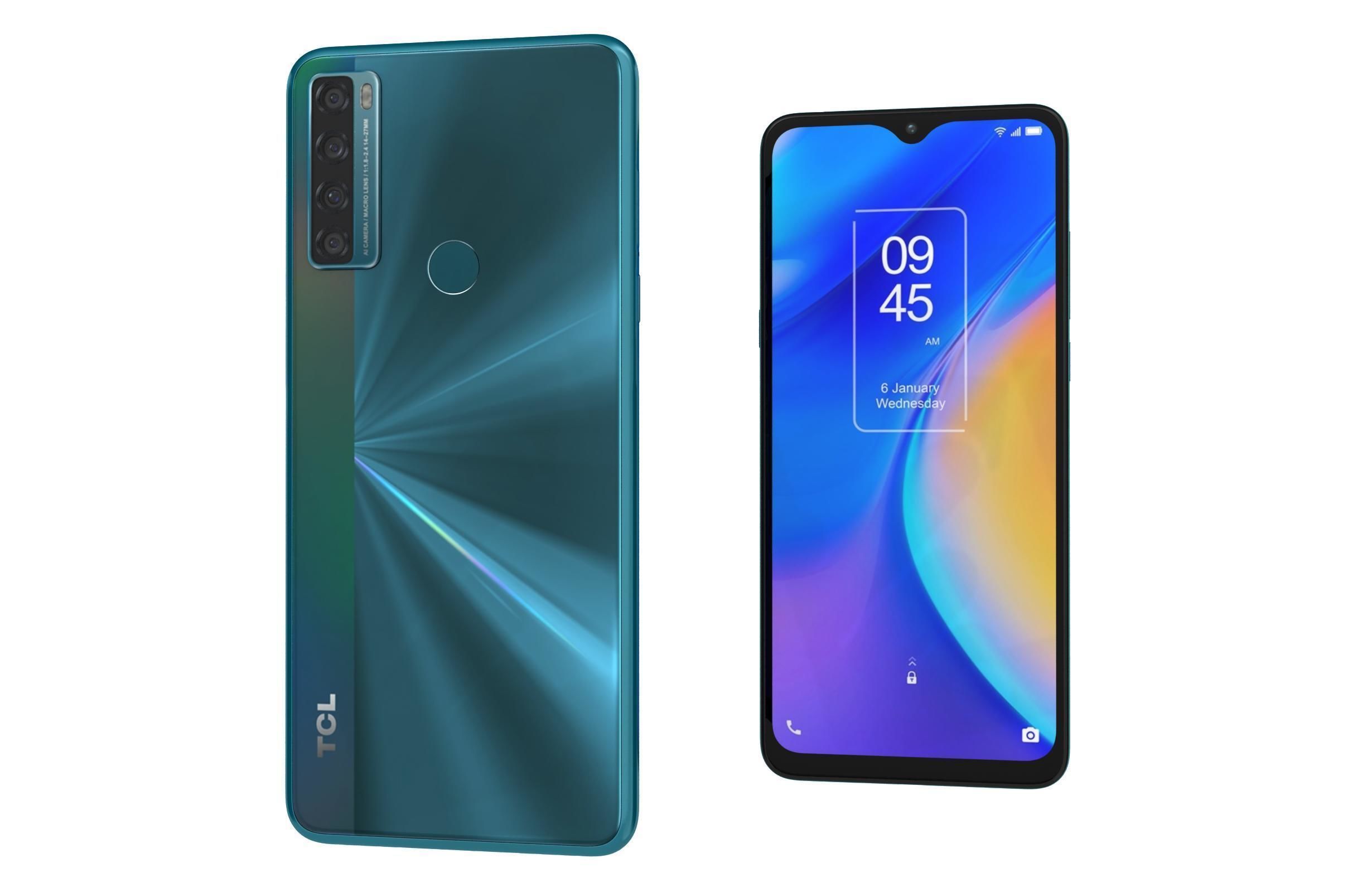 TCL 20 SE Blue 3D model_7