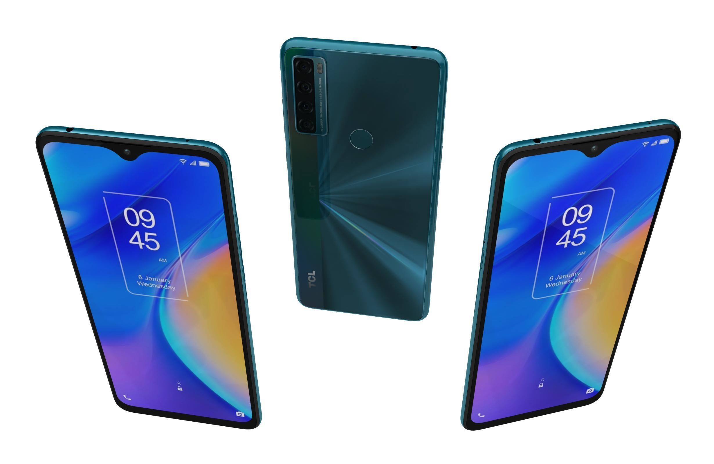 TCL 20 SE Blue 3D model_1