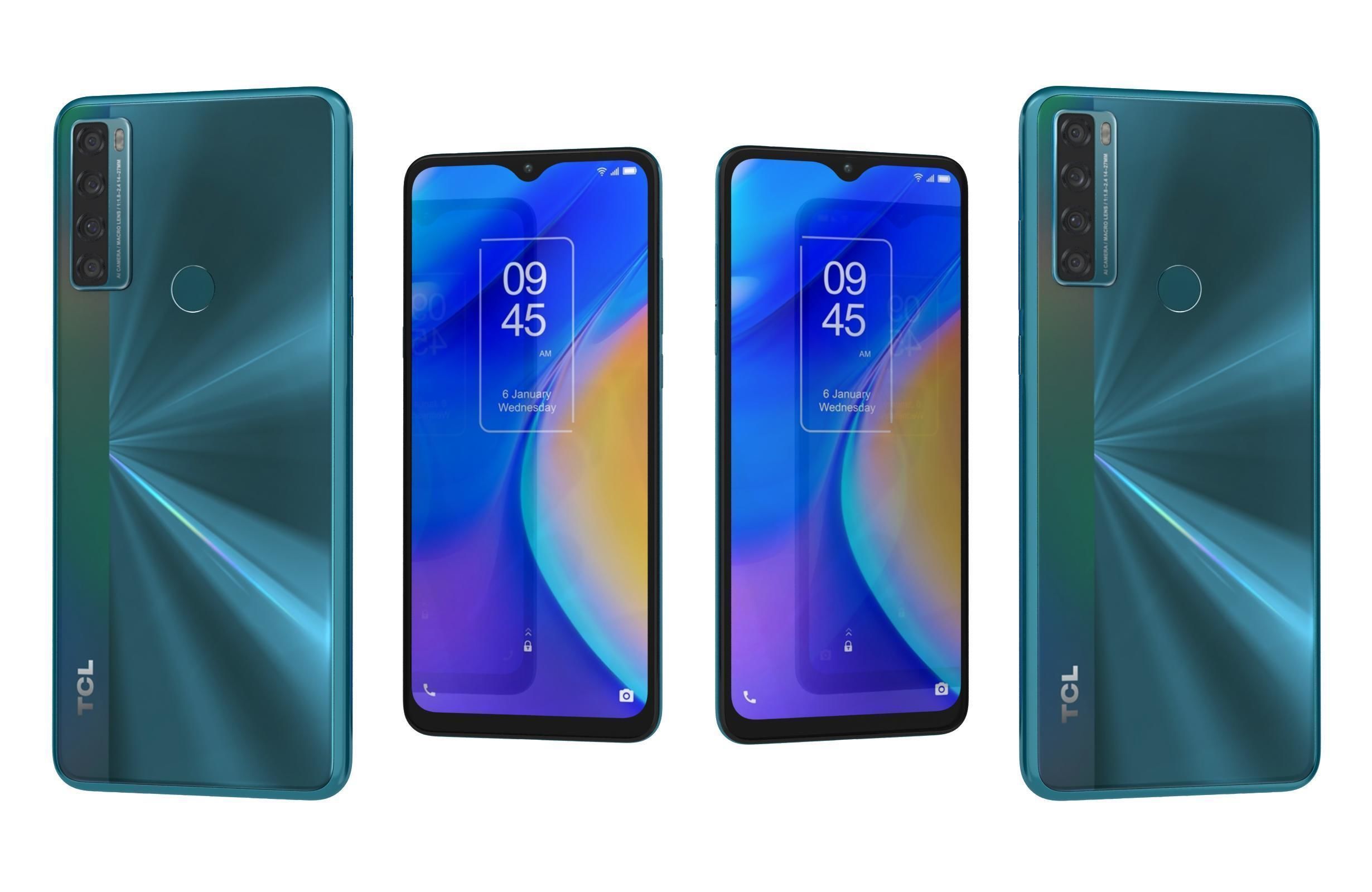 TCL 20 SE Blue 3D model_3