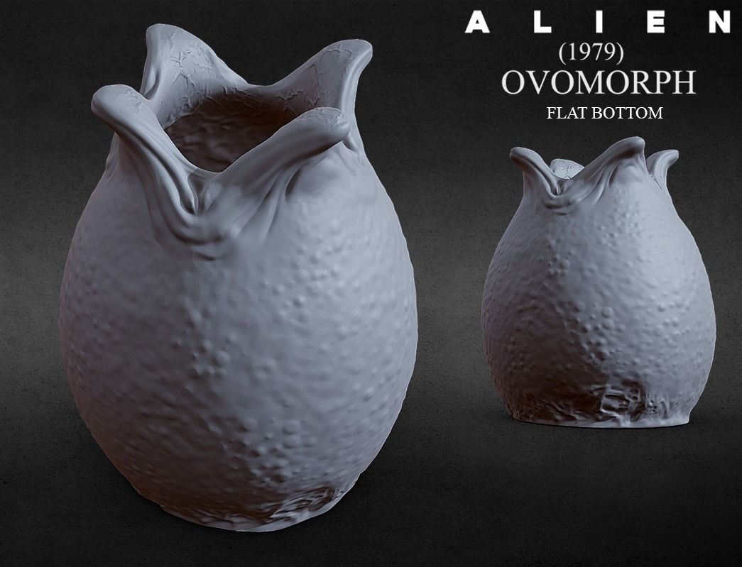 3D PRINTABLE OPEN ALIEN EGGS THREE PACK 3D print model_6