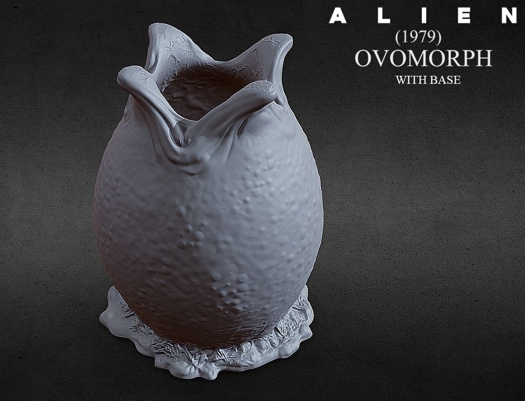 3D PRINTABLE OPEN ALIEN EGGS THREE PACK 3D print model_5