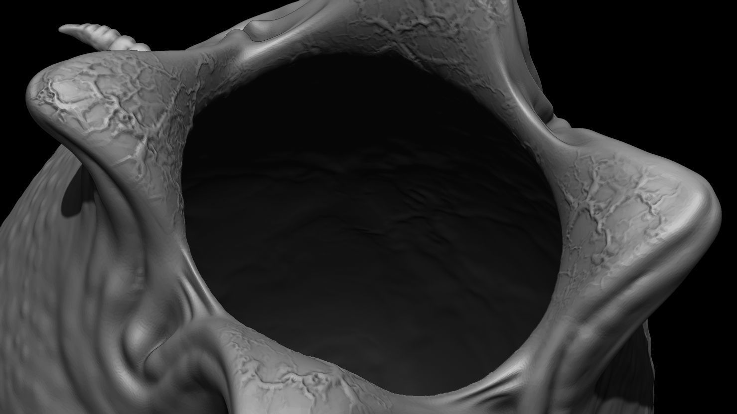 3D PRINTABLE OPEN ALIEN EGGS THREE PACK 3D print model_12
