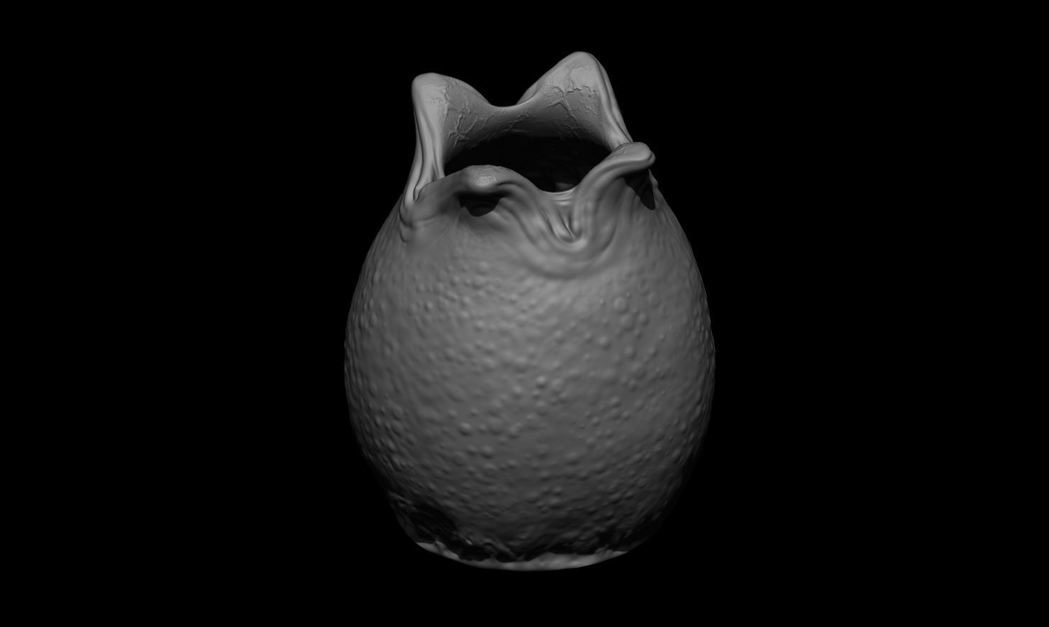 3D PRINTABLE OPEN ALIEN EGGS THREE PACK 3D print model_27