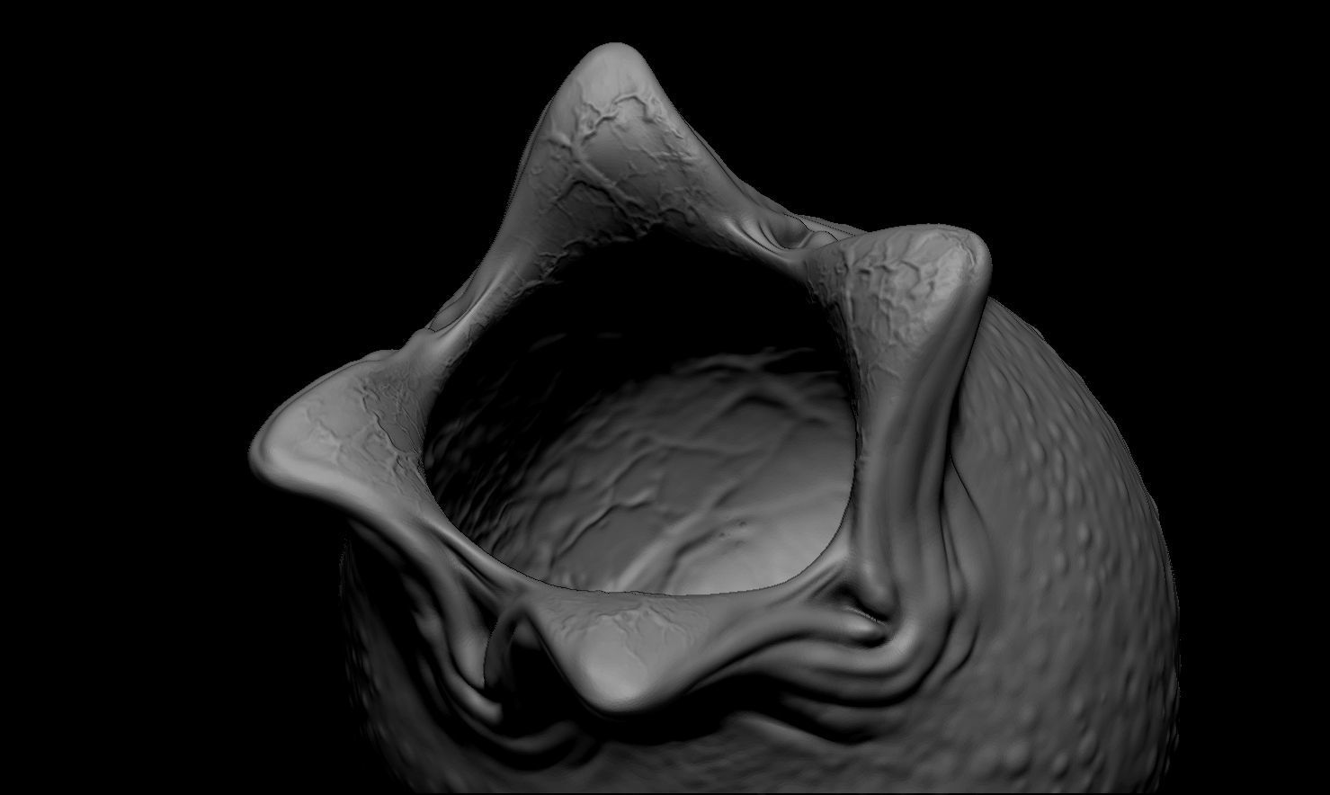 3D PRINTABLE OPEN ALIEN EGGS THREE PACK 3D print model_19