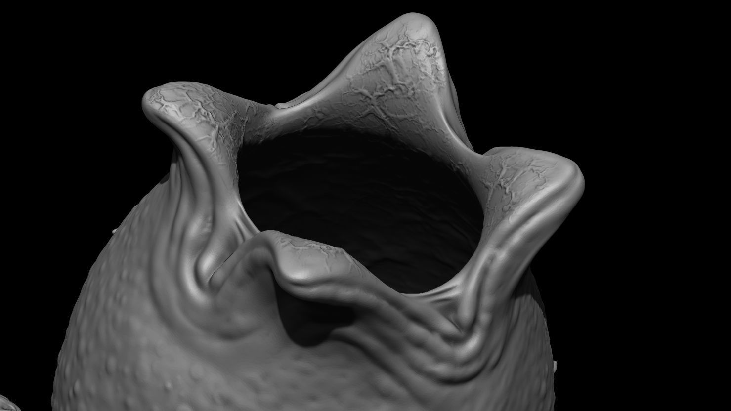 3D PRINTABLE OPEN ALIEN EGGS THREE PACK 3D print model_13