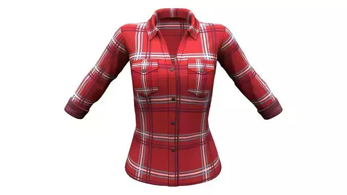 Plaids Design Over Pants Lumberjack Shirt