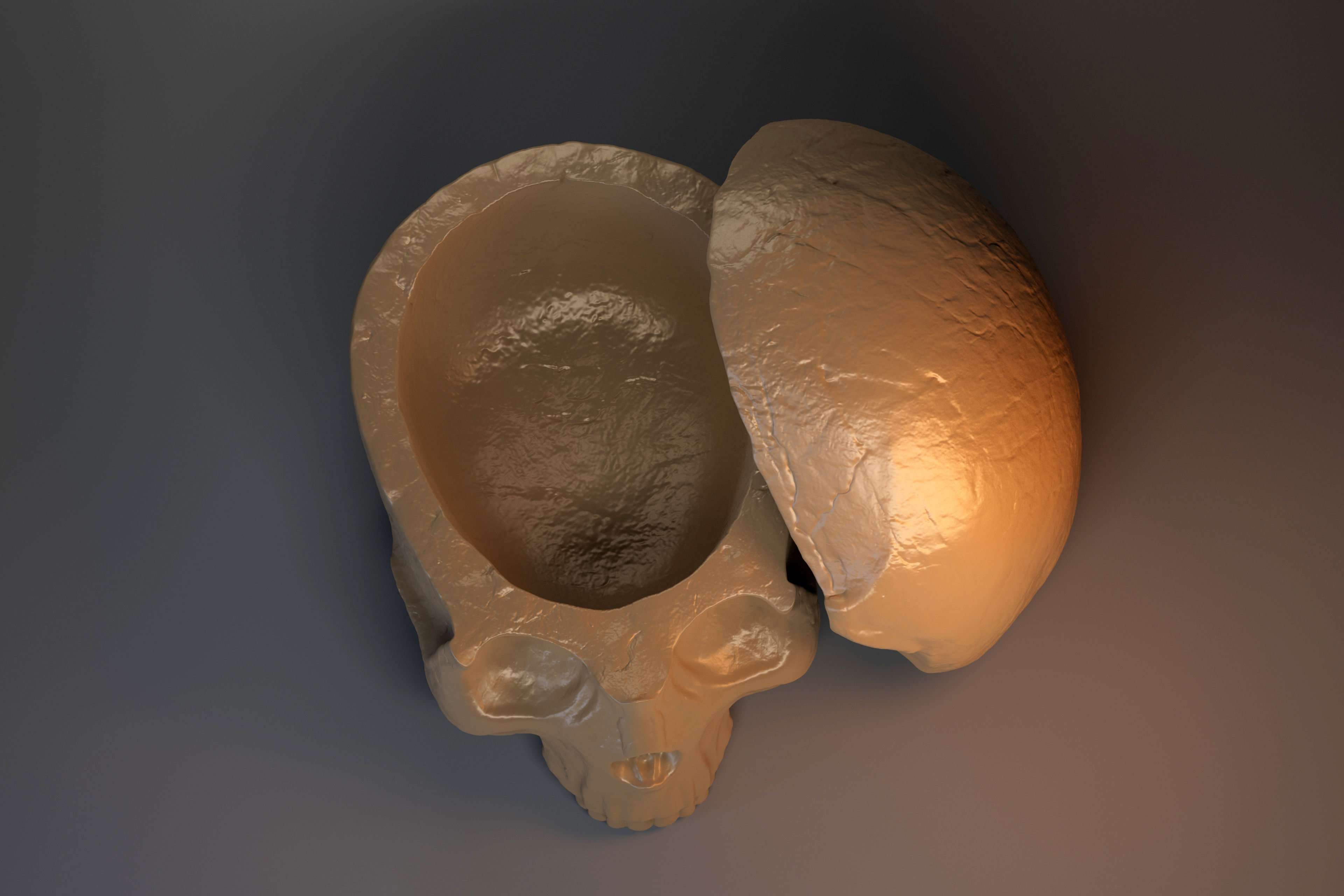 Skull-shaped box 3D print model_5