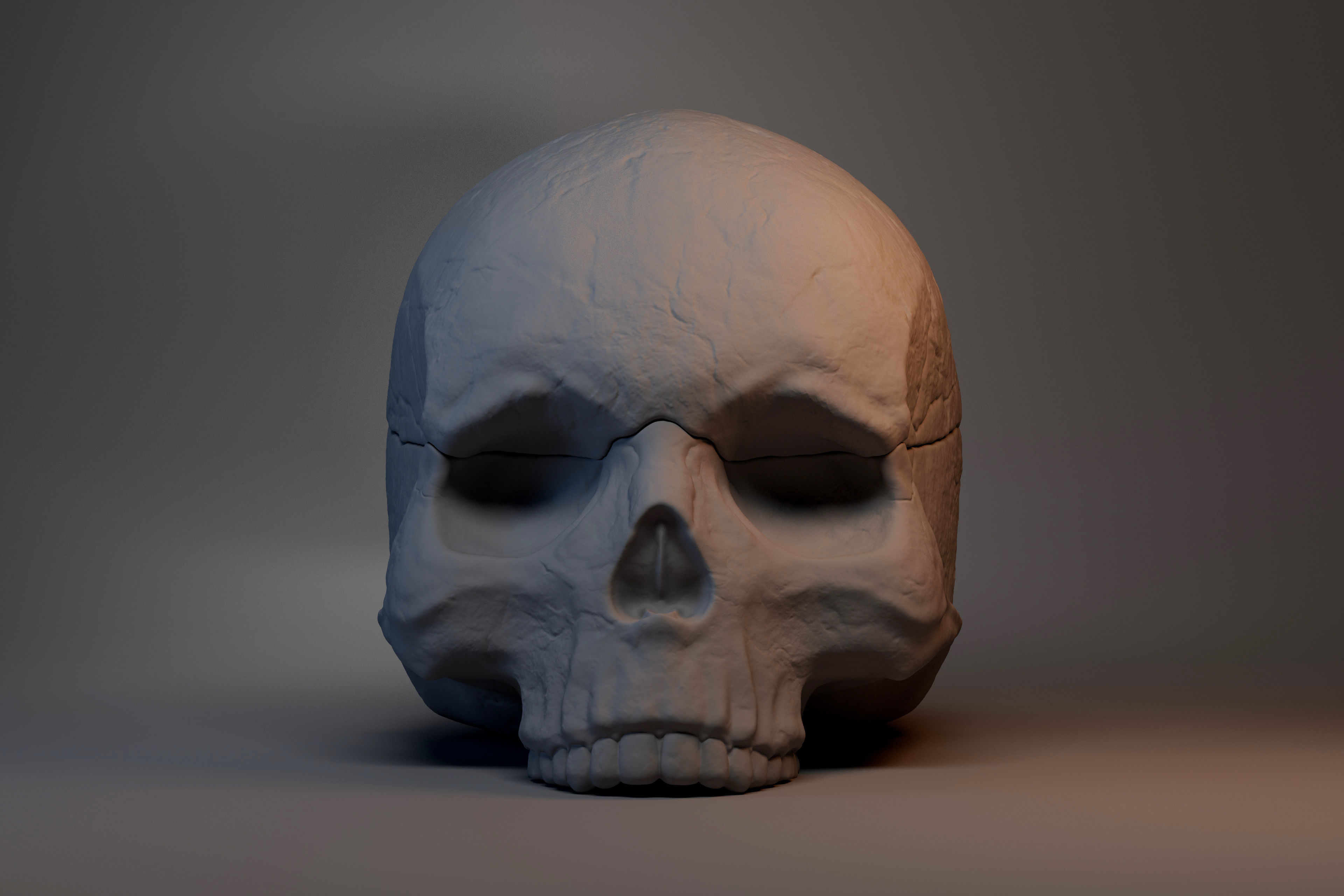 Skull-shaped box 3D print model_7