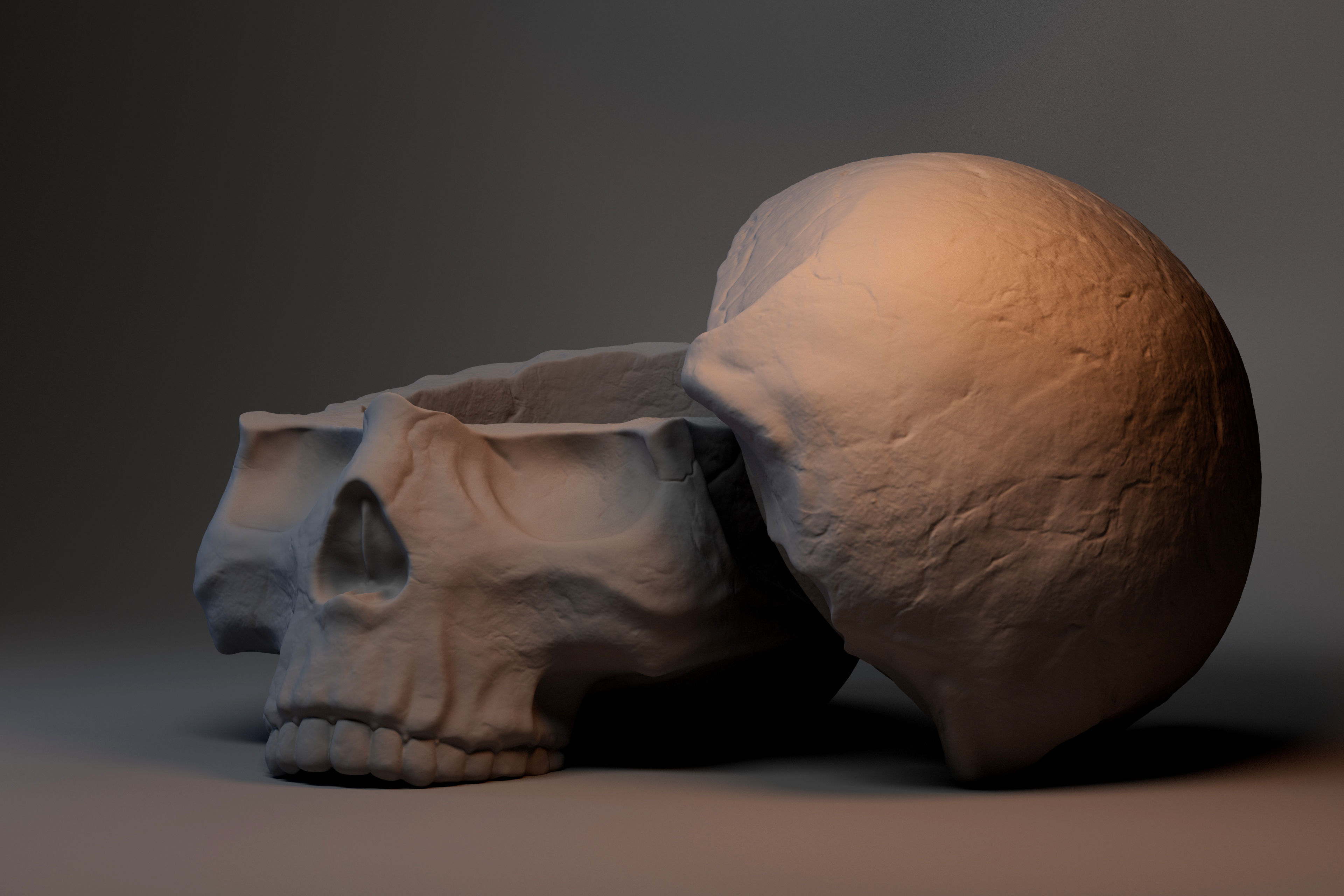 Skull-shaped box 3D print model_10