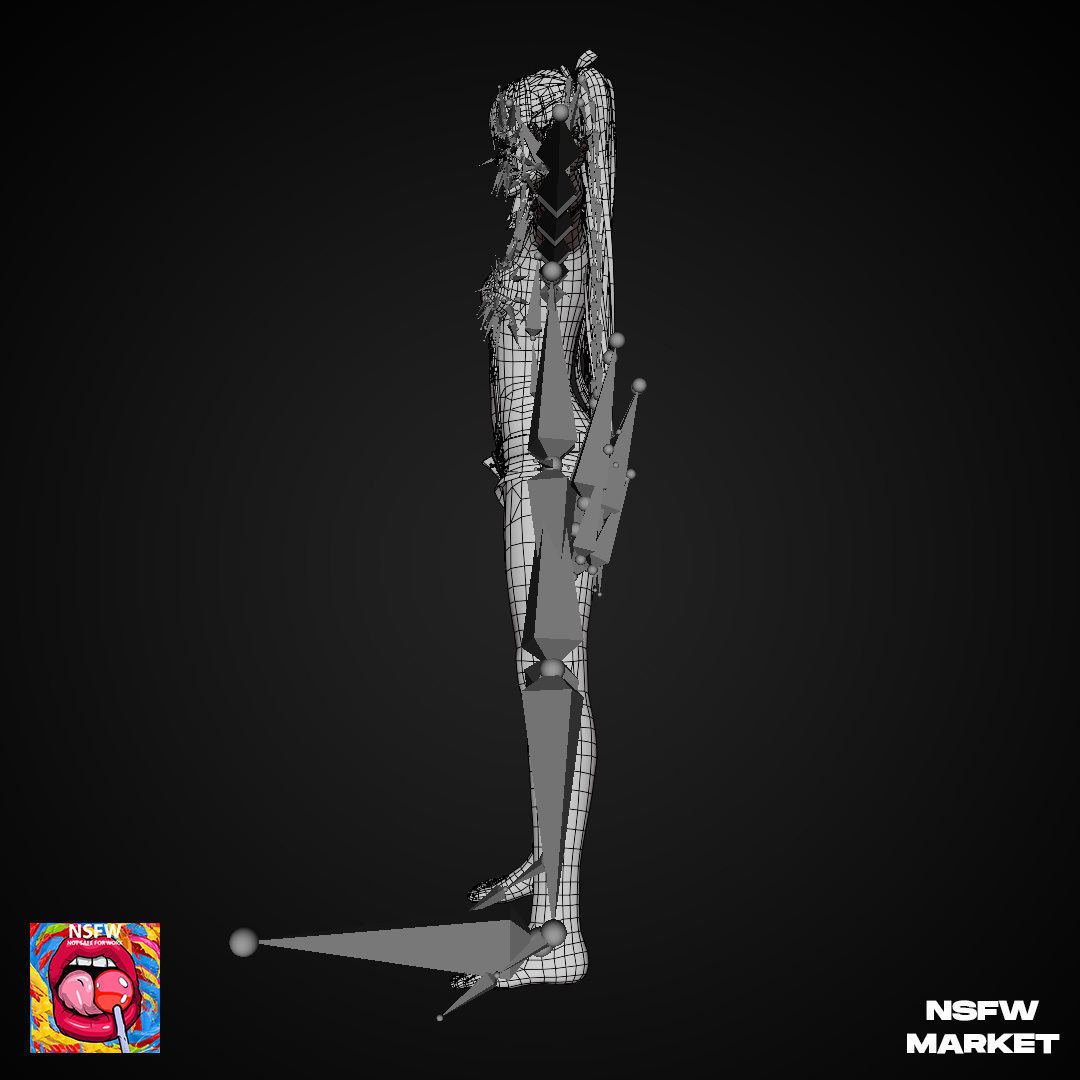 EXCLUSIVE EDITION RIGGED CHARACTER MARIE ROSE - SANDWICH Low-poly 3D model_17